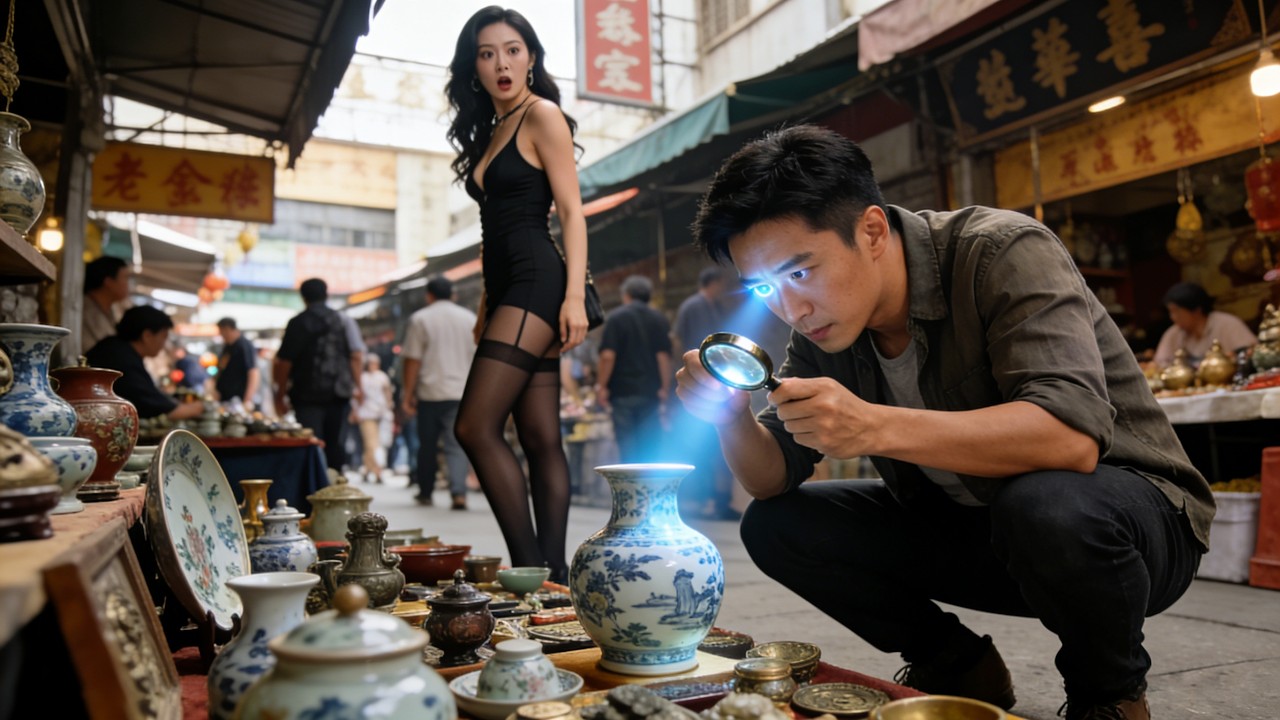 穷小伙救下千金小姐后，意外觉醒了透视能力， 他凭借透视眼在古玩界疯狂捡漏，屡获珍宝，从此开启逆袭之路！#短剧 #逆袭