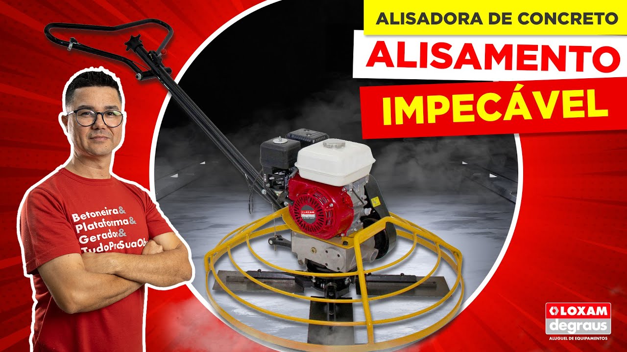 Alisadora de concreto. O Equipamento que vai deixar seu piso lisinho.