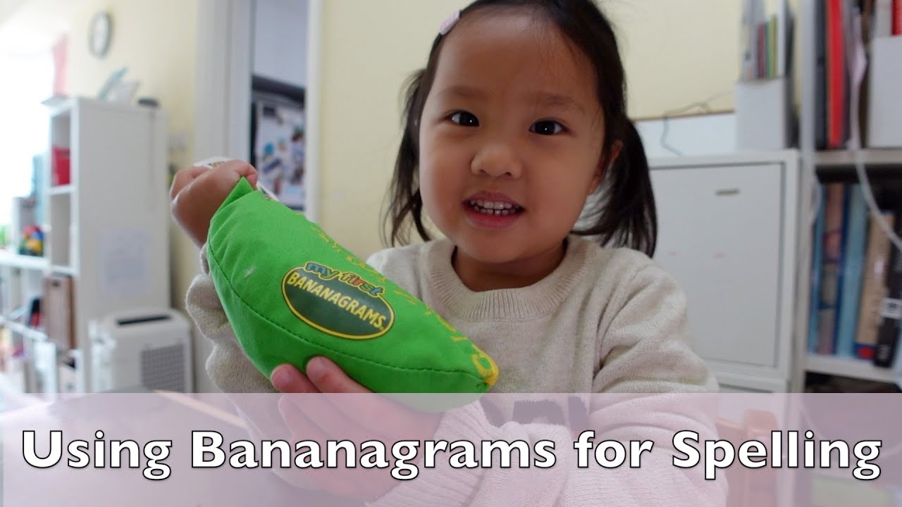 GAMESCHOOLING Language Arts | SPELLING games with BANANAGRAMS!