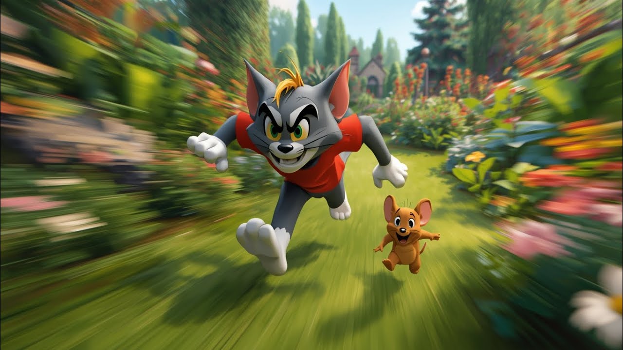 Funny Tom and Jerry Poem for Kids 🐱🐭 | Cartoon Chase Story in English | Kids Rhymes