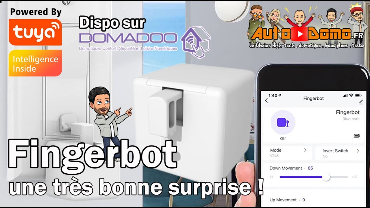 Finger bot moes l’actionneur de bouton, veritable rival du switchbot compatible Tuya / smartlife