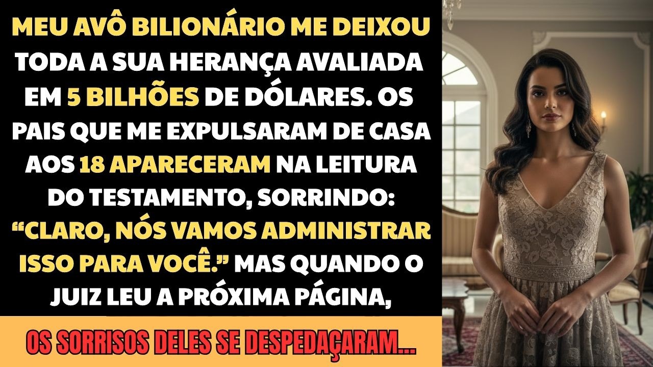 Meu avô bilionário me deixou todo o patrimônio dele, avaliado em US$ 5 bilhões…