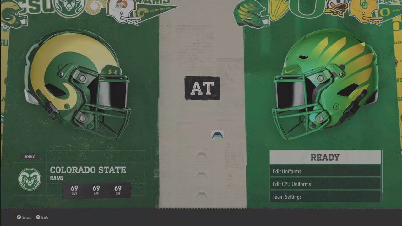 CFB 26 Colorado State V #6 Oregon WEEK 2 YEAR 1