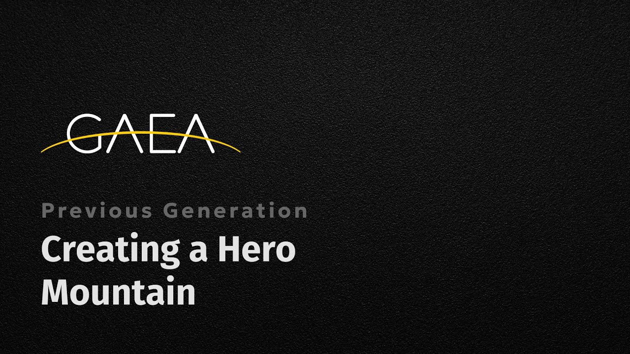 Tutorial: Creating a Hero Mountain with Gaea