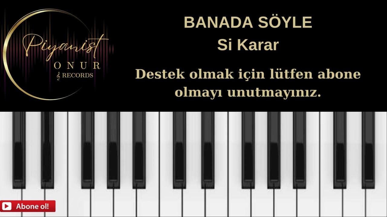 BANADA SÖYLE / Sİ KARAR 【ALTYAPI】