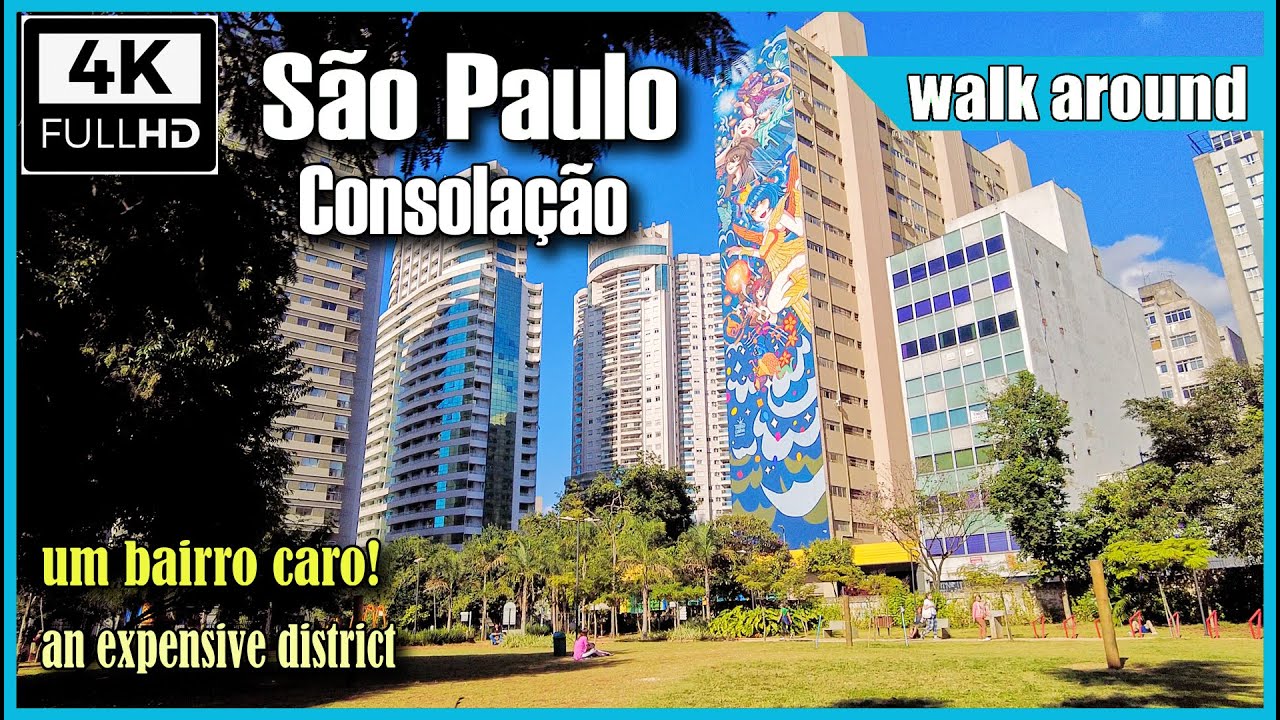 [4K] Consolação um bairro caro | São Paulo walking tour 4k | Sao Paulo walk | Bairro Consolação SP