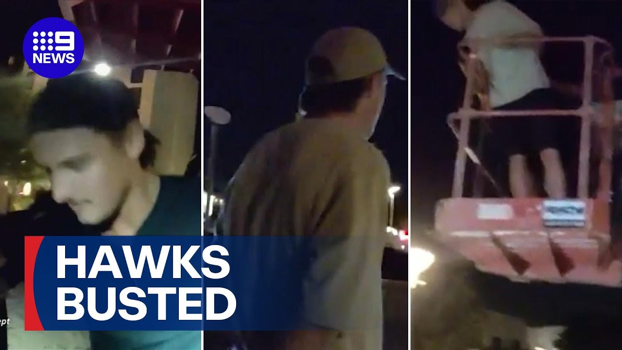 Shocking police bodycam of Hawthorn Hawks players | 9 News Australia