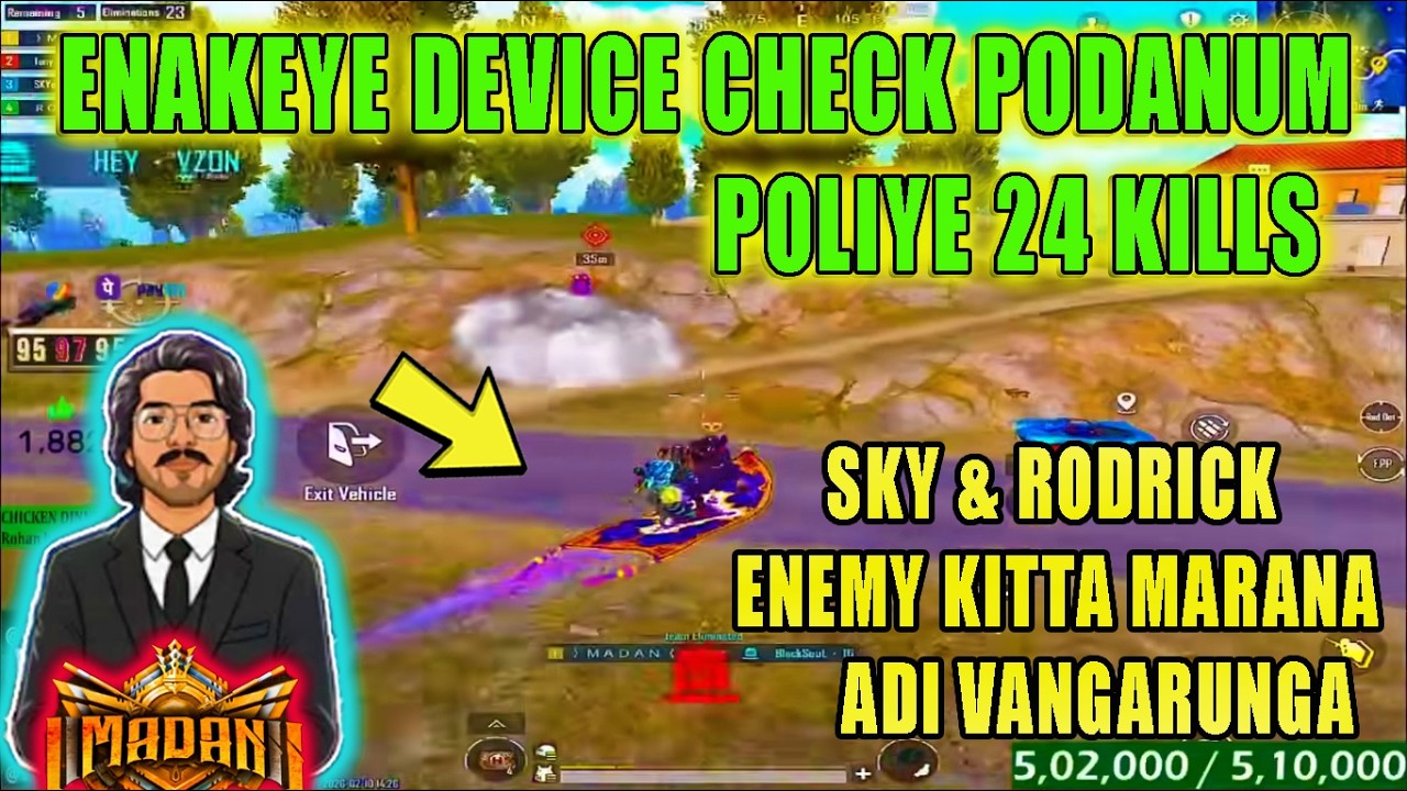 ENAKEYE DEVICE CHECK PODANUM POLIYE 24 KILLS RODRICK & SKY YA ENEMY MARANA ADI ADIKARANGA #btswar