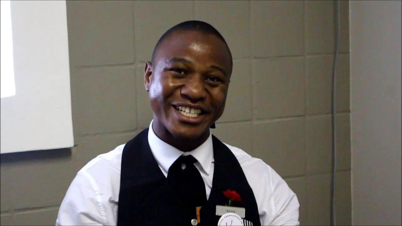 Keize Mumba, 12 Apostles candidate wine steward in 2017 Inter Hotel Challenge