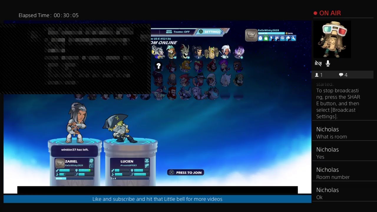 Brawlhalla Custom Game room