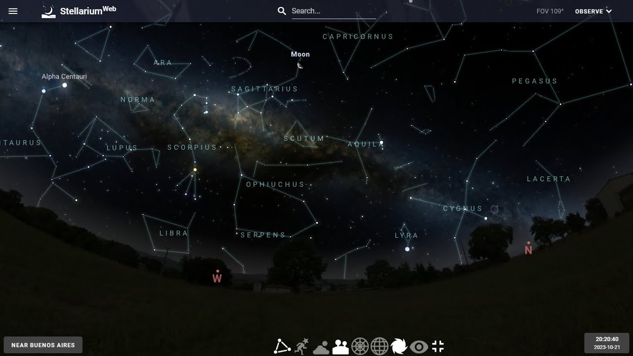 Tutorial Stellarium, planetario virtual online