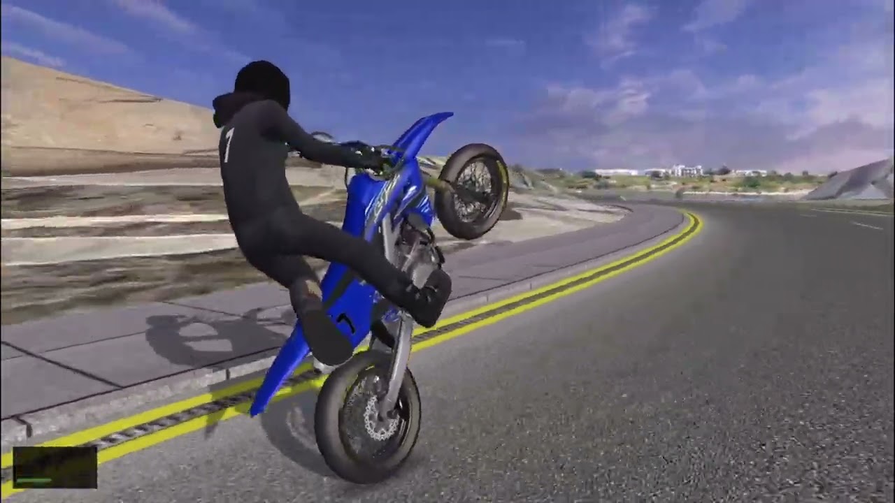 Yzf 250 MOTARD wheelie training pt 2
