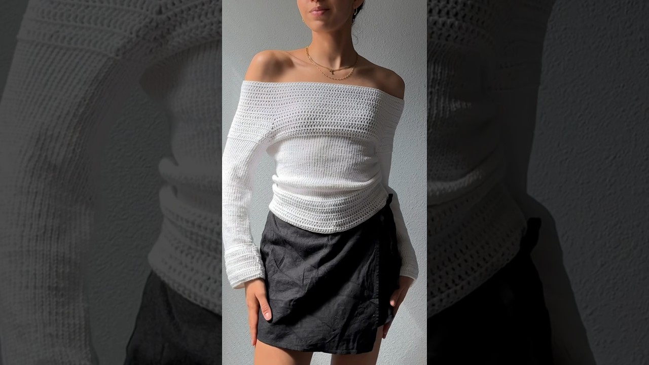 Off shoulder sweater 🤍✨  