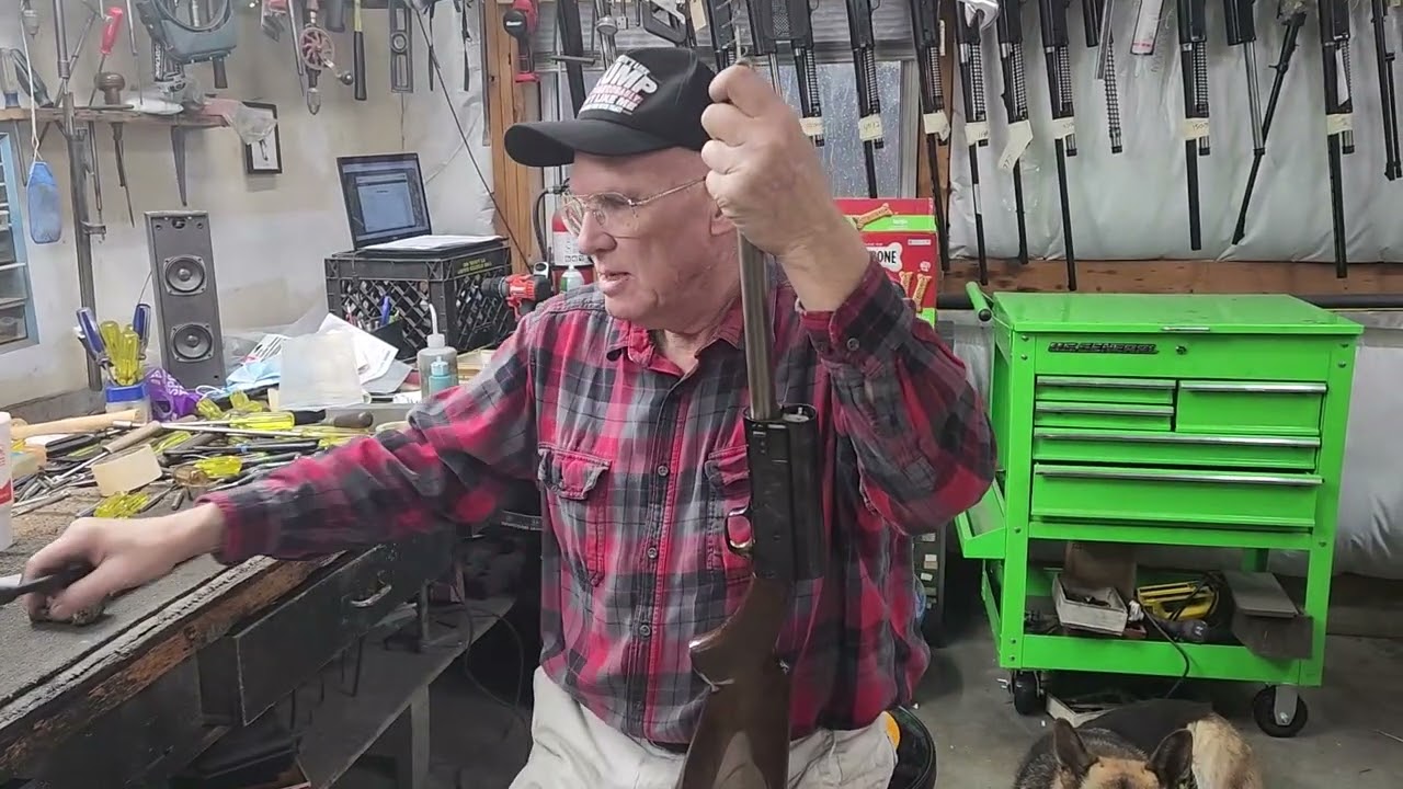 How to remove a crimp in a magazine tube.