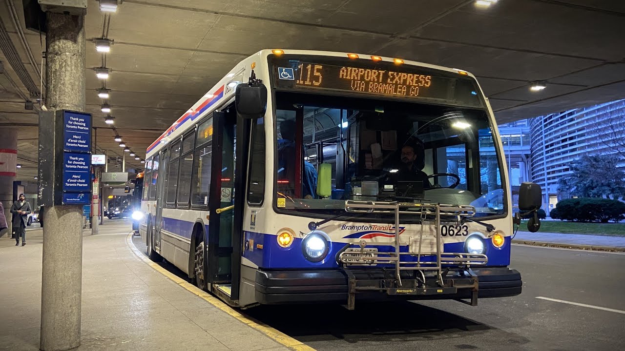 Brampton Transit 2006 Nova Bus LFS 2nd Generation #0623 | 115 Airport Express Southbound Ride