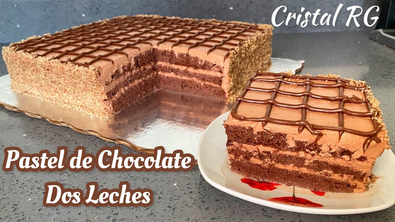 Pastel de chocolate 2 Leches(Receta crema chantilly)