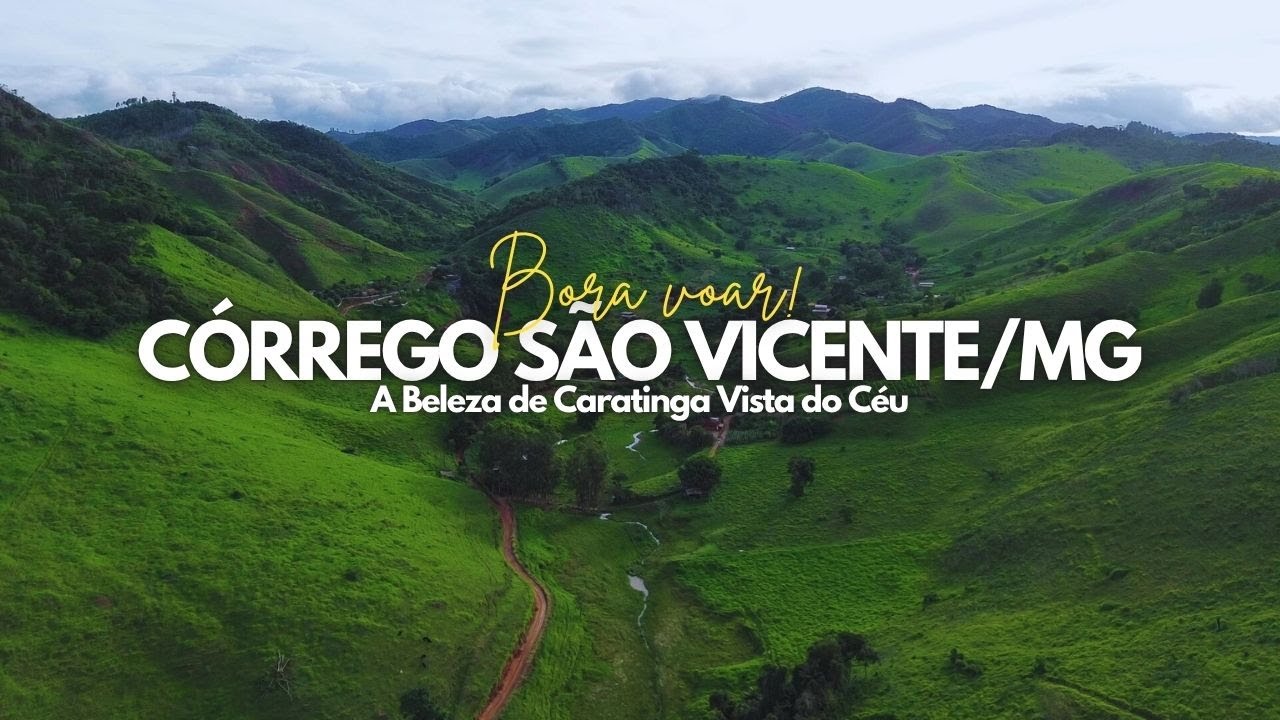 Sobrevoando o Córrego São Vicente A Beleza de Caratinga Vista do Céu