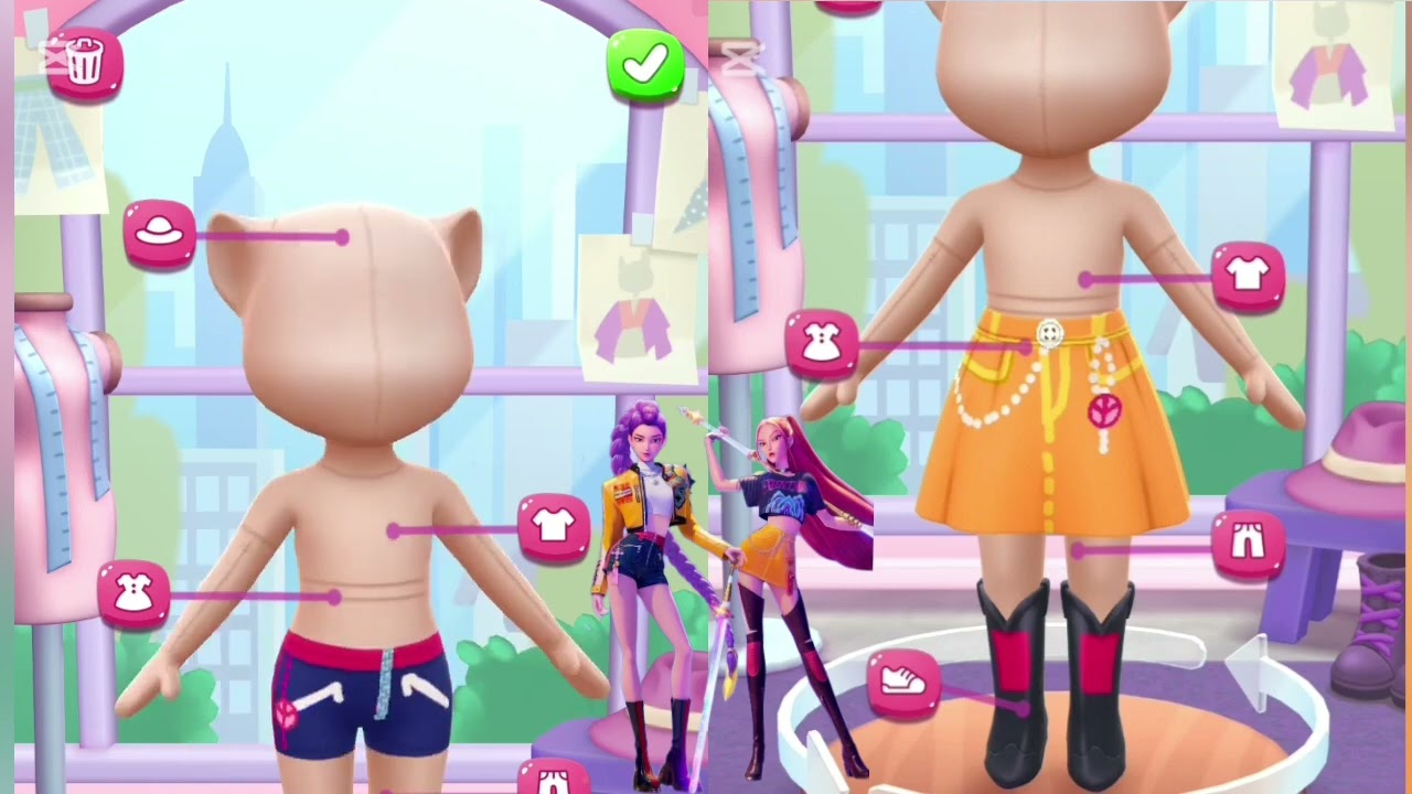 Kpop Demon Hunters vs Talking Angela cosplay makeover NEW UPDATE! #kpopdemonhunters #talkingangela2 