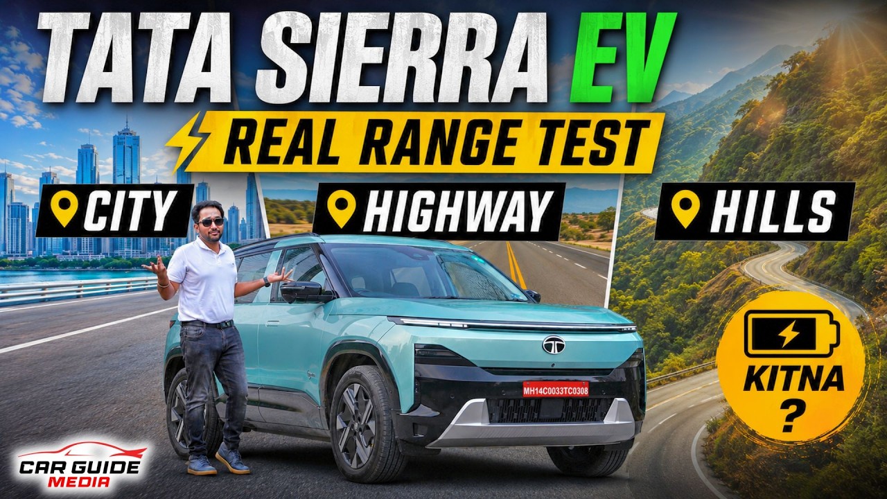 Tata Sierra EV ⚡️ Real Range Test - City + Highways + Hills 🔥 Best Electric Car in Rs 25 Lakhs ? 🤯