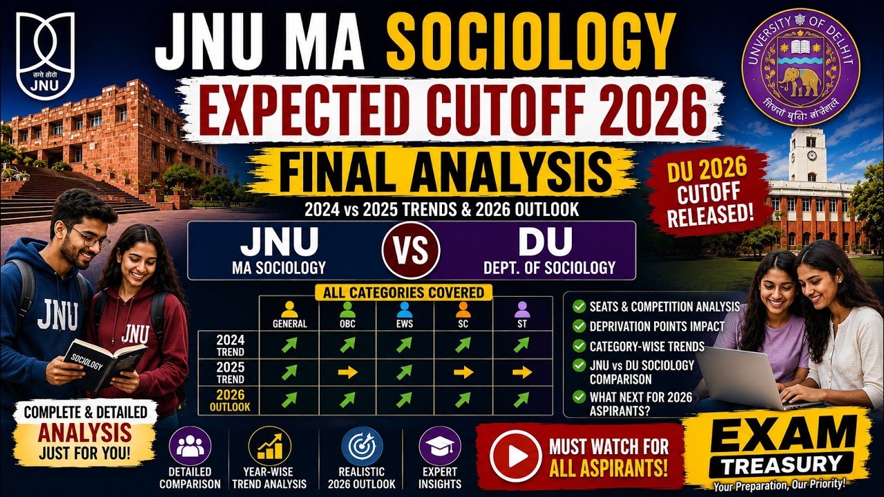 JNU MA Sociology | Expected Cutoff 2026 | Final Verdict #cuetpg #cuetsociology #cuet #cuetpg2027