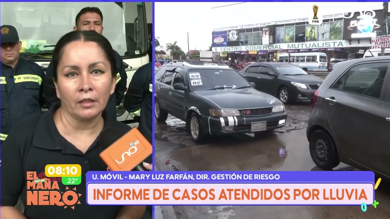 Informe de casos atendidos por lluvia