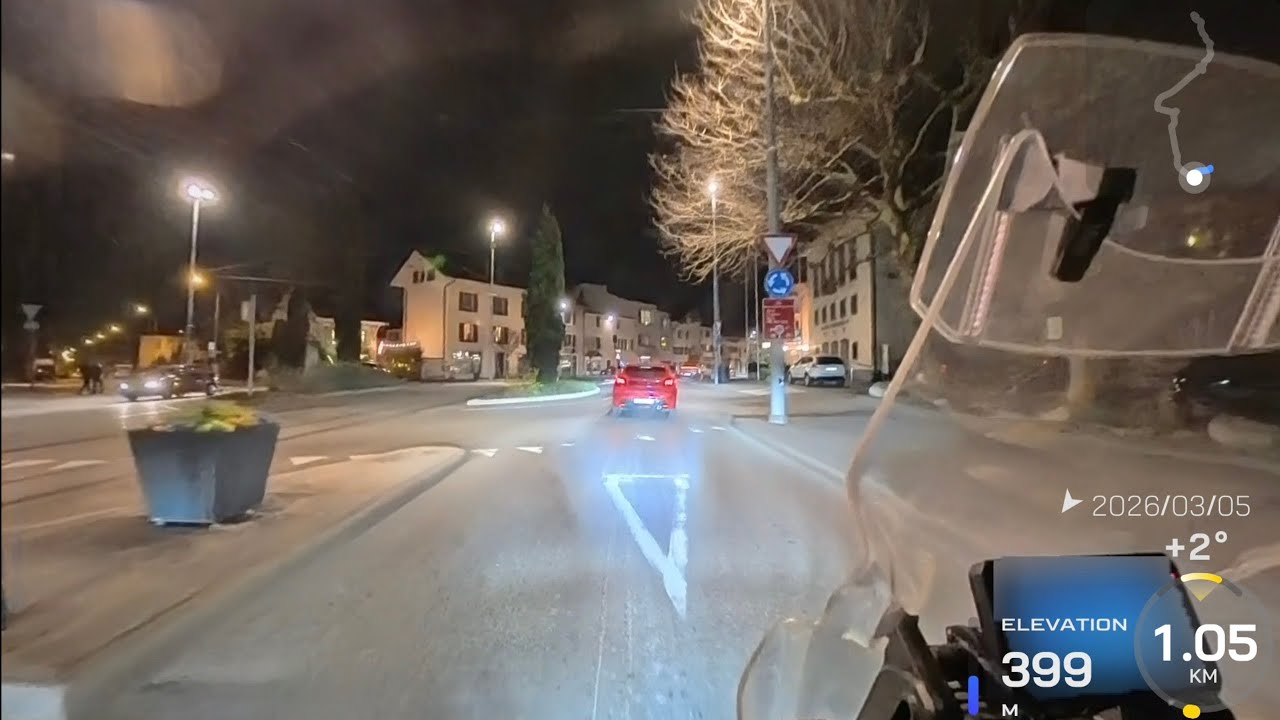 Night  Ride in Geneva - pure sound (no music)