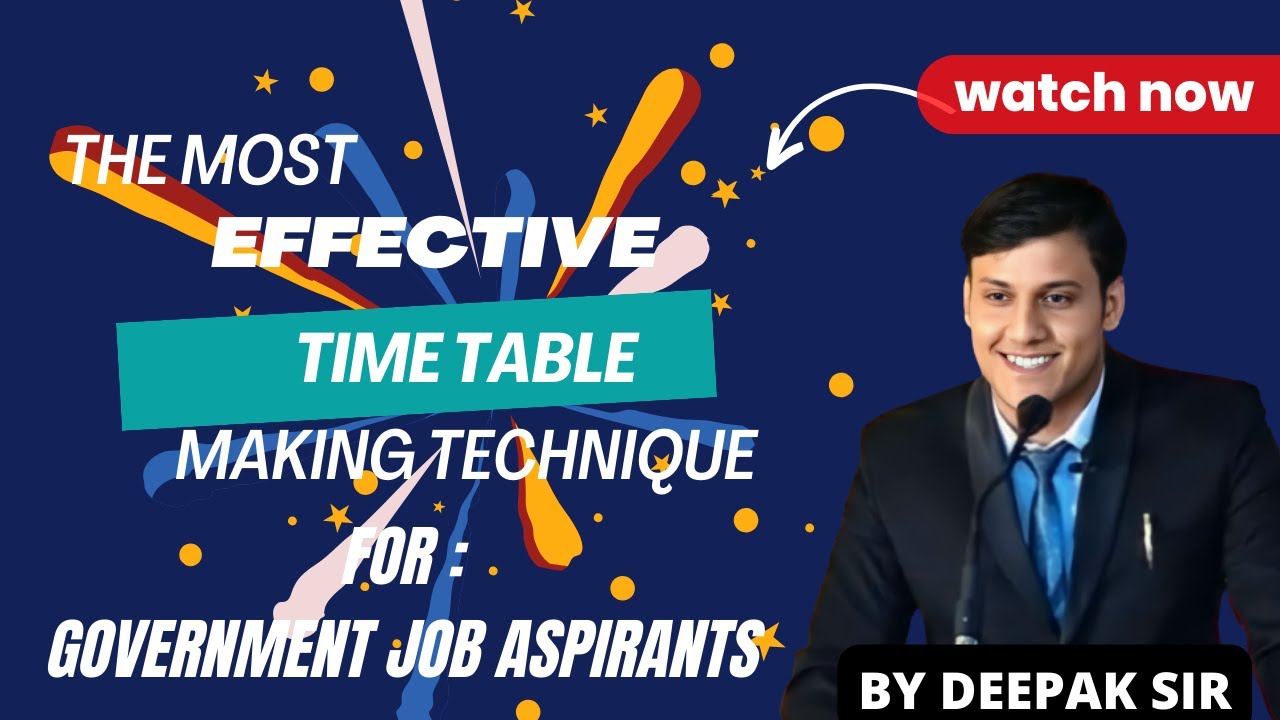 THE MOST EFFECIVE TIME TABLE FOR GOVERNMENT JOB  ASPIRANTS I  #ssc #bank #upsc