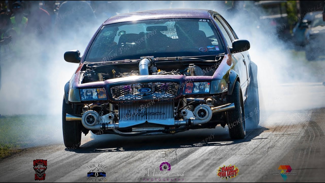 Sketchy No Prep Racing at Night with our Twin Turbo Stick Shift Crown Vic | 2 Day Event!