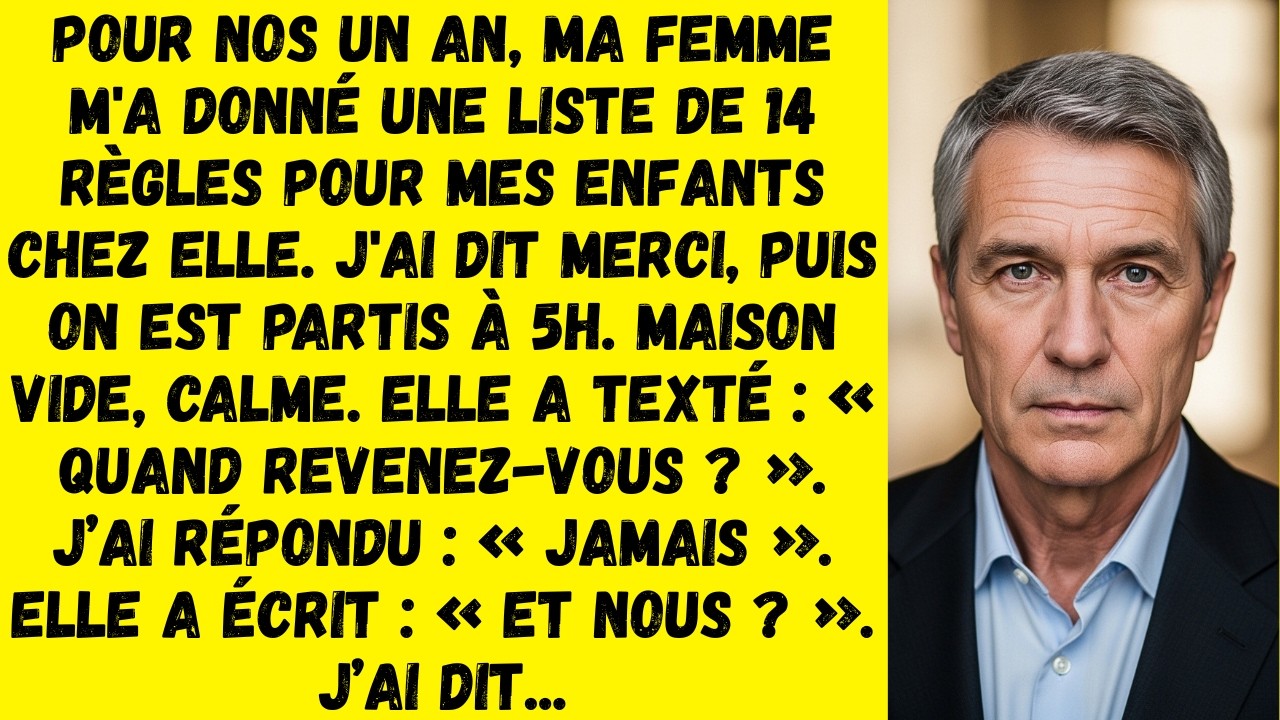 Pour Notre Anniversaire, Ma Femme M’A Donné Une Liste: 