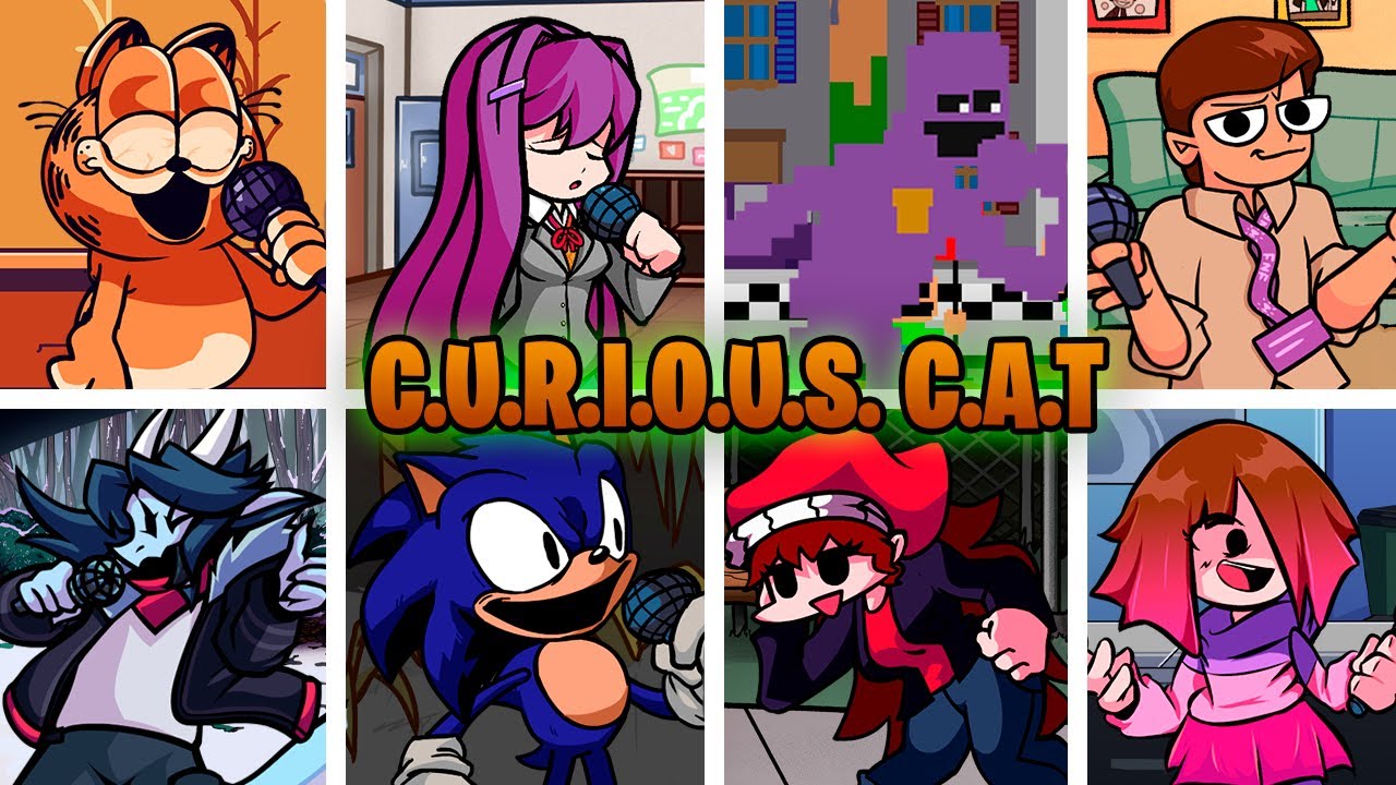 Curious cat but Every Turn a Different Character Sings / FNF Curious cat but Everyone Sings It