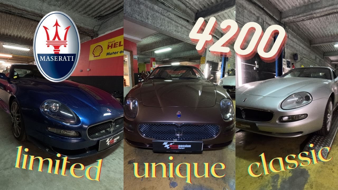 comparatif entre 3 modèles Maserati 4200 (moteur Ferrari) avec le garage Meca passion