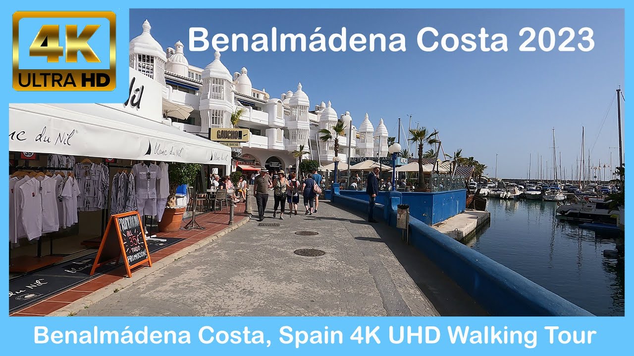 Benalmádena Costa & Puerto Marina, Spain 🇪🇸 - 4k Walking Tour Winter Feb.2023