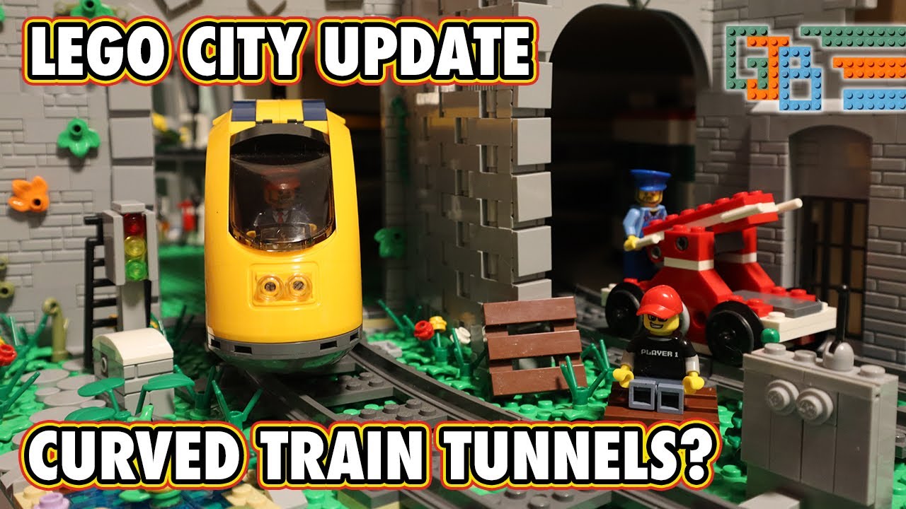 LEGO CITY UPDATE: a LEGO Train Tunnel on a curve? Technically challenging!