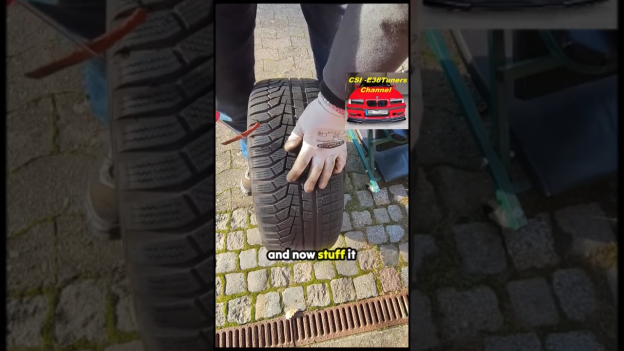 Незаконно в Германии — самостоятельный ремонт шин (временный) 