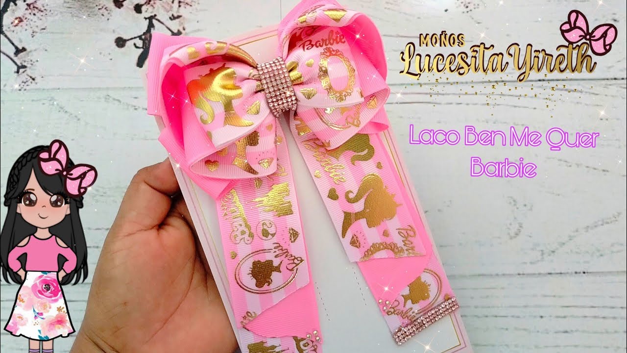Moño Brasileño/con listón de 3.8 /Laco Bem Me Quer/Lazo Ámame🎀#facildehacer