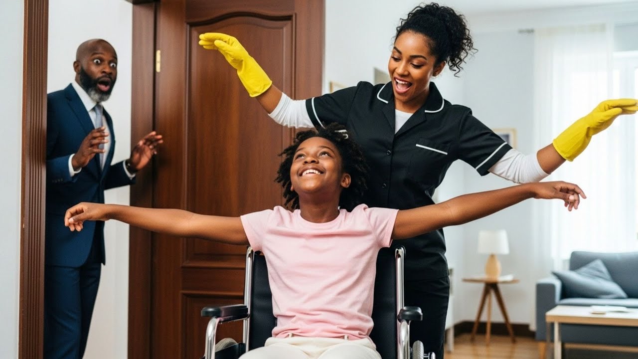Un milliardaire surprend la femme de ménage dansant avec sa fille handicapée… la suite choque tous.