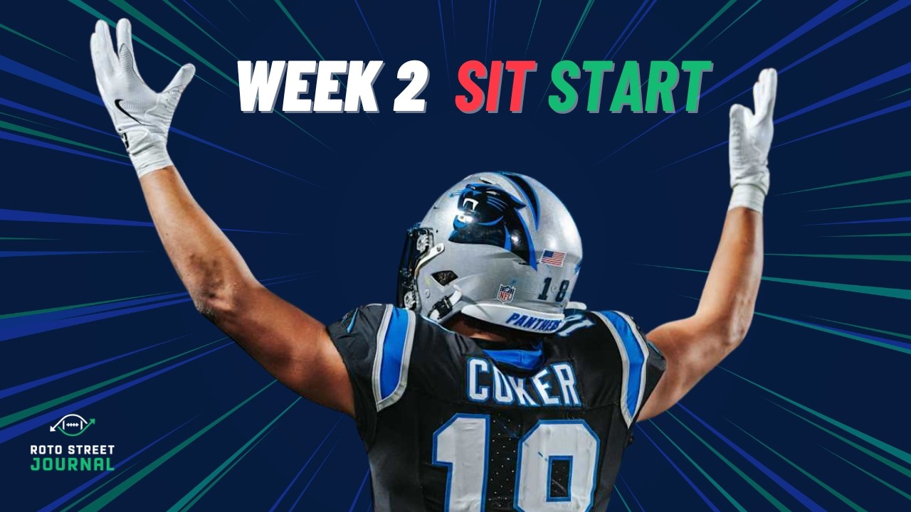 Fantasy Football Week 2 Start Em Sit Em: Jalen Coker, Michael Mayer, Drake London, Aaron Jones