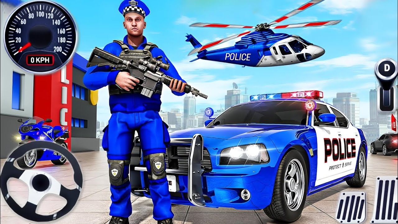 👮🏻‍♂️Police Car Chase Simulator 3D Game - 🚨Real Cop Cars Driving Simulator 2026 - Android GamePlay