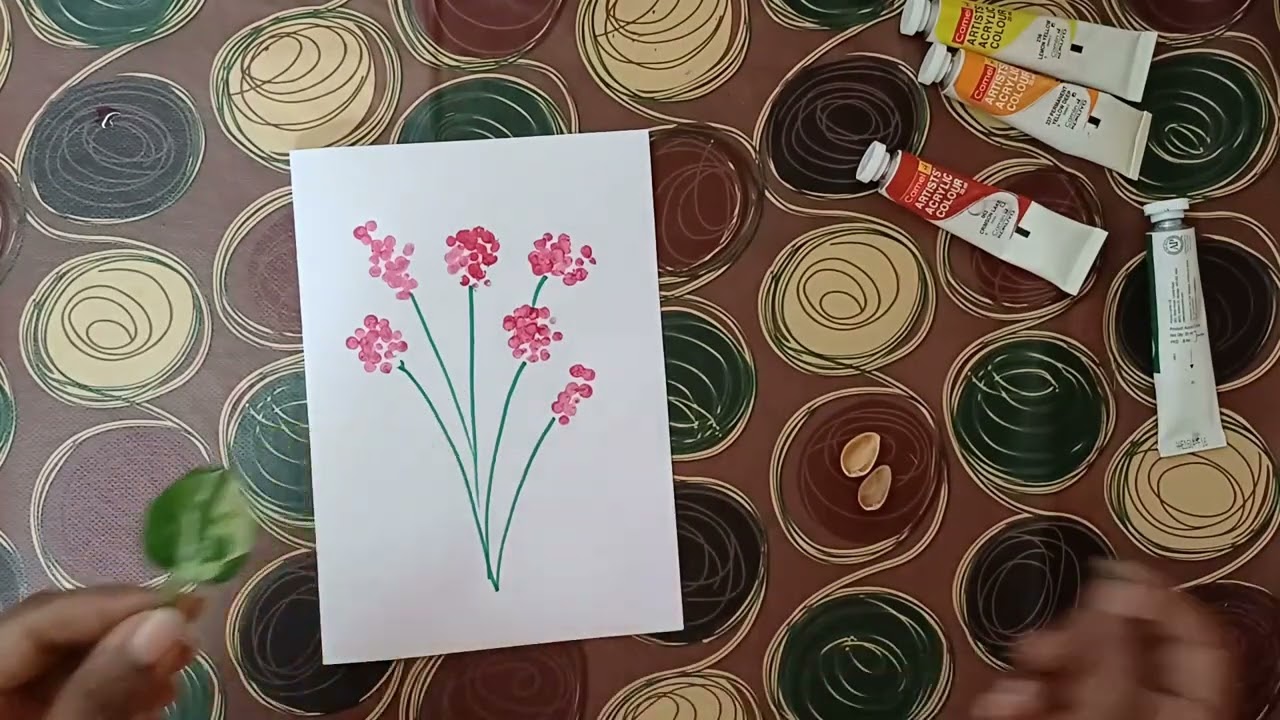 Creative Printmaking with Buds and Leaves | Easy Nature Print Art for Kids & Beginners | printmaking