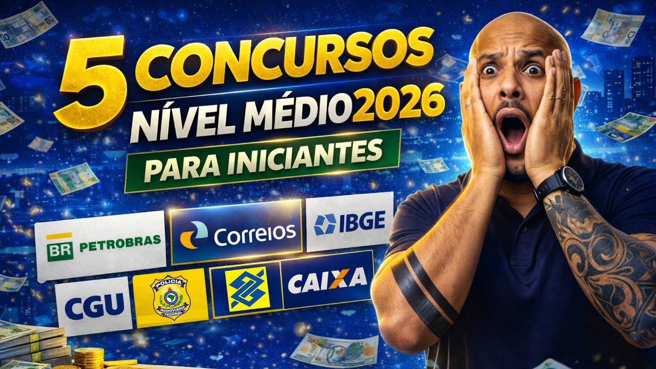 🏆COMO PASSAR NO SEU PRIMEIRO CONCURSO NÍVEL MÉDIO EM 2026