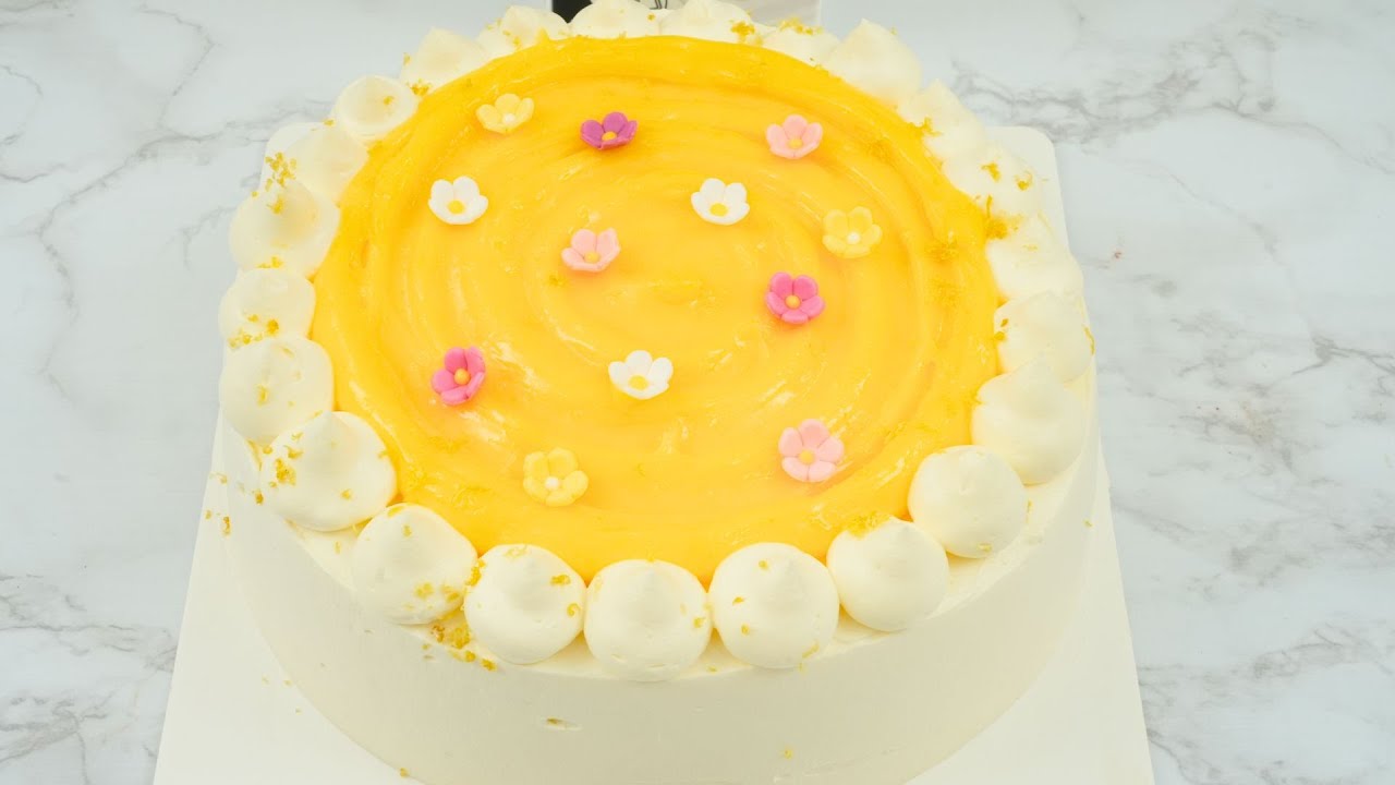 แจกสูตร เลม่อนเค้กครีมสด (Lemon Cake) เค้กเนื้อนุ่ม เลม่อนเคิร์ดเปรี้ยวหวาน ครีมนมสดรสละมุน