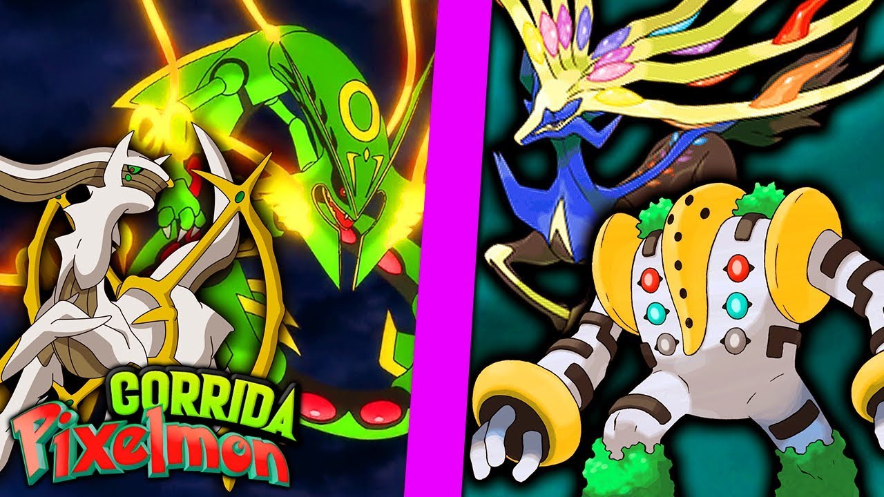 Minecraft CORRIDA PIXELMON - ARCEUS E RAYQUAZA vs XERNEAS E REGIGIGAS ! A BATALHA DO SÉCULO !!