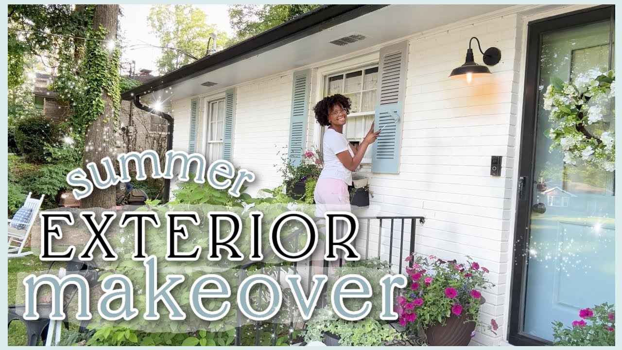 painting my house&hellip;again! EXTERIOR MAKEOVER PT.1| New Concrete Driveway, Planting & Outdoor Refresh!