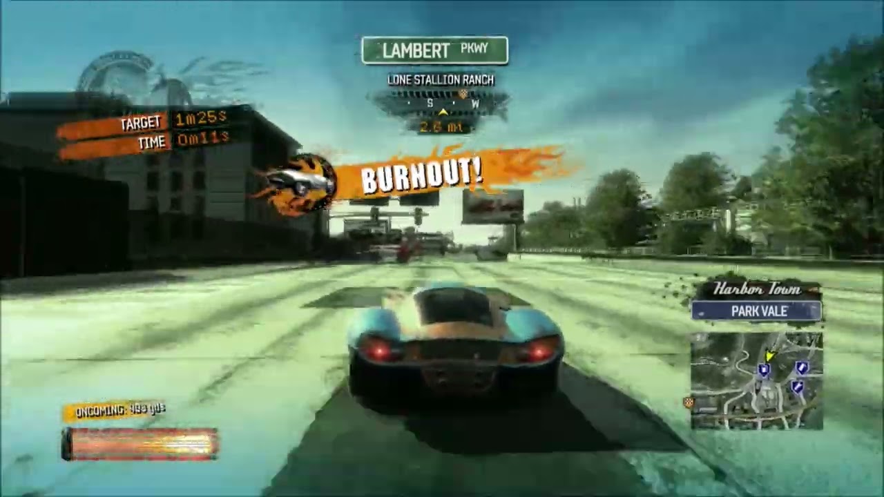 Burnout Paradise (Version 1.0 - PS3 - No Traffic) - LM Classic Burning Route - 55.63