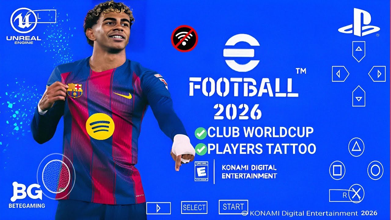 eFootball PES 2026 PPSSPP Android Offline PS5 Camera | Полное обновление eFootball 2026 PSP + FIF...