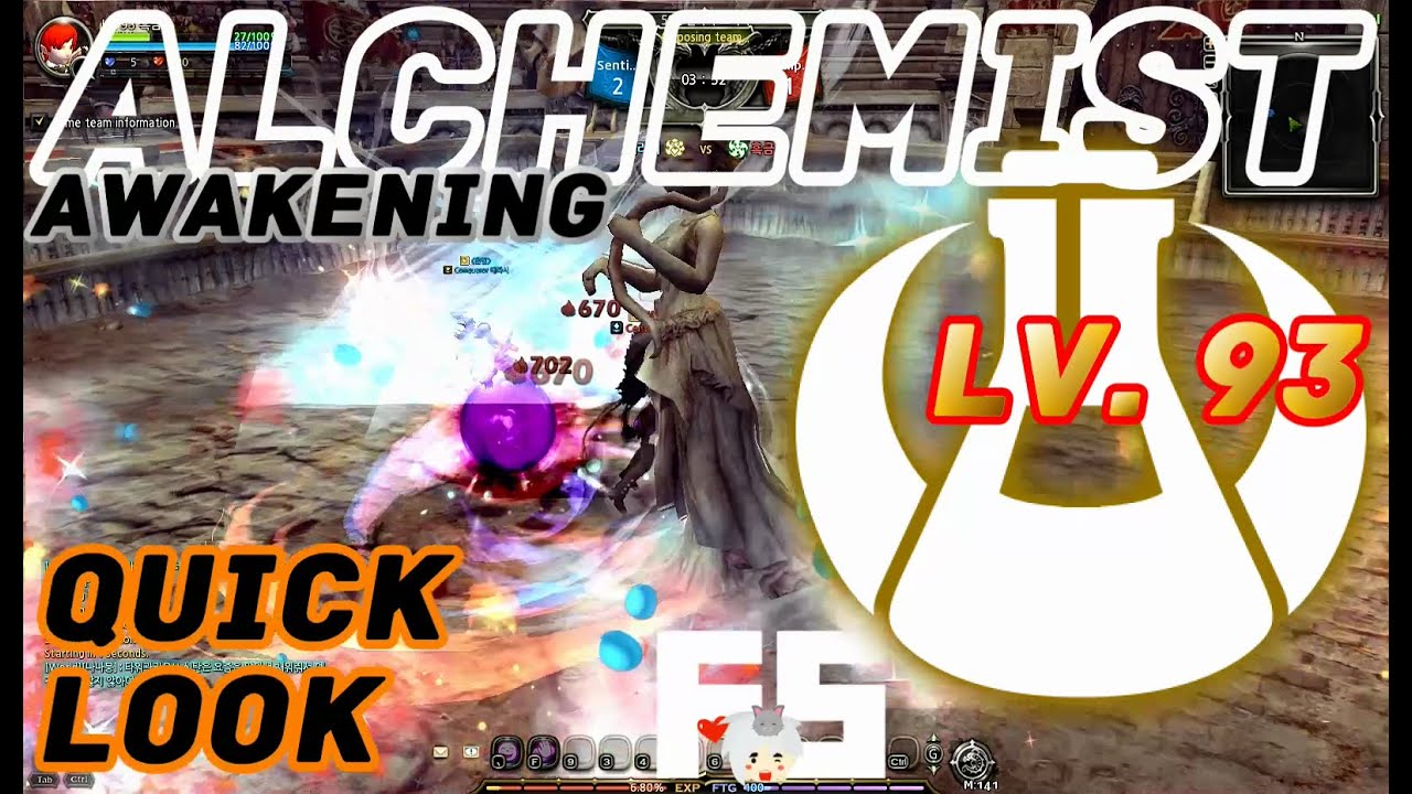 Dragon Nest Korea : Alchemist (Physician / Adept) Awakening Skills Quick Look - Lv. 93 KDN.