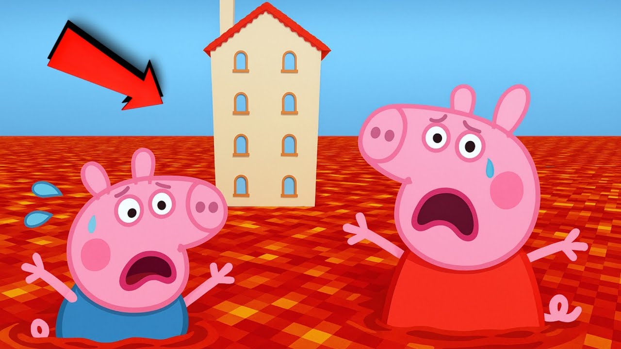 Peppa & George Can't TOUCH THE HOTTEST LAVA in ROBLOX!