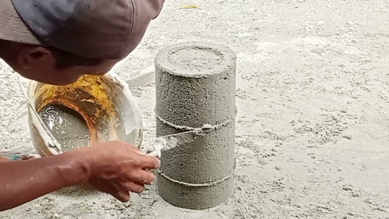 Cara membuat bambu dari semen dengan cepat