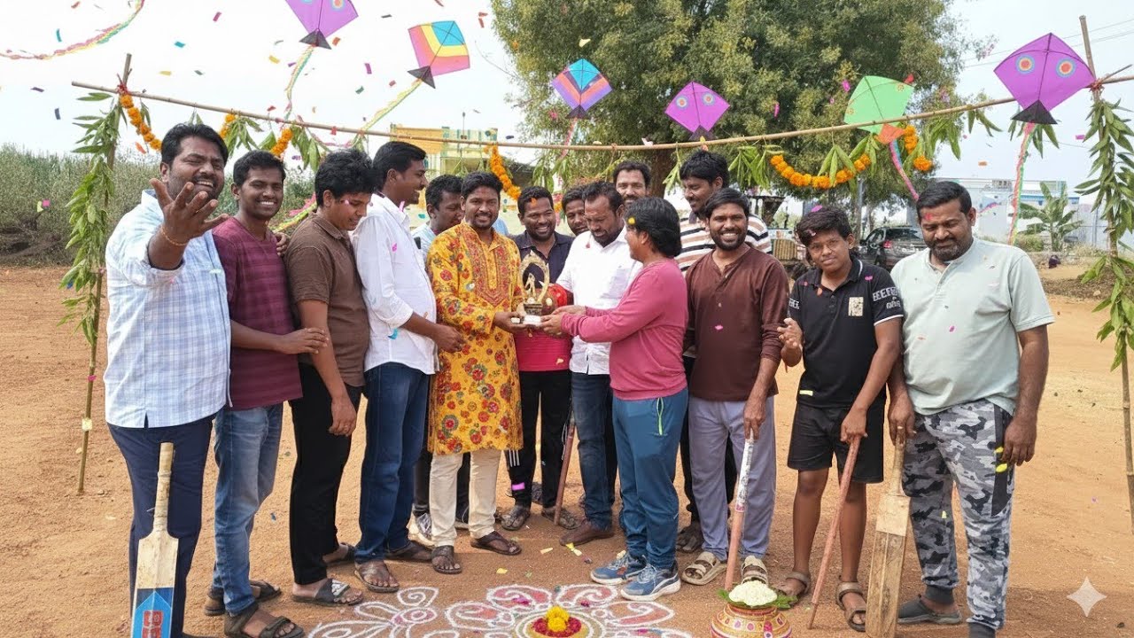 Cricket tournament winning celebrations ll sankranthi celebrations ll rachagundlapadu youth force