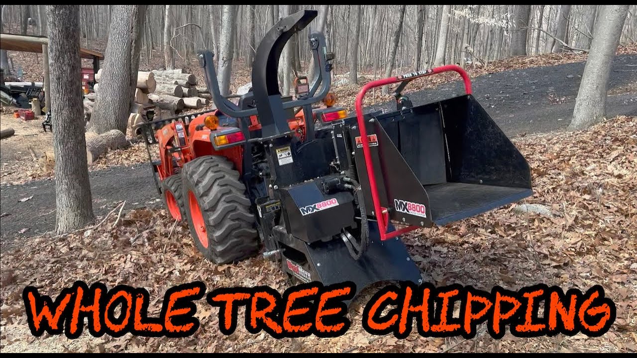#355 Whole Tree Chipping with the WoodMaxx MX-8800 PTO Wood Chipper